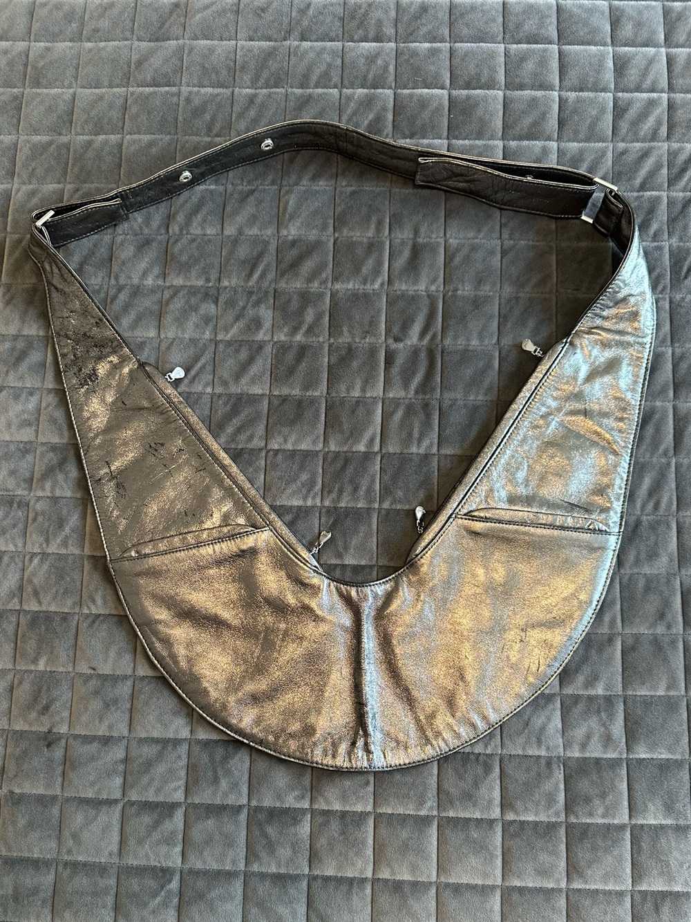 Classic Sash Bag in Gunmetal